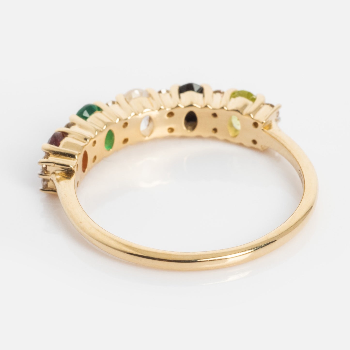 Customizable Acrostic Oval Gemstone Ring