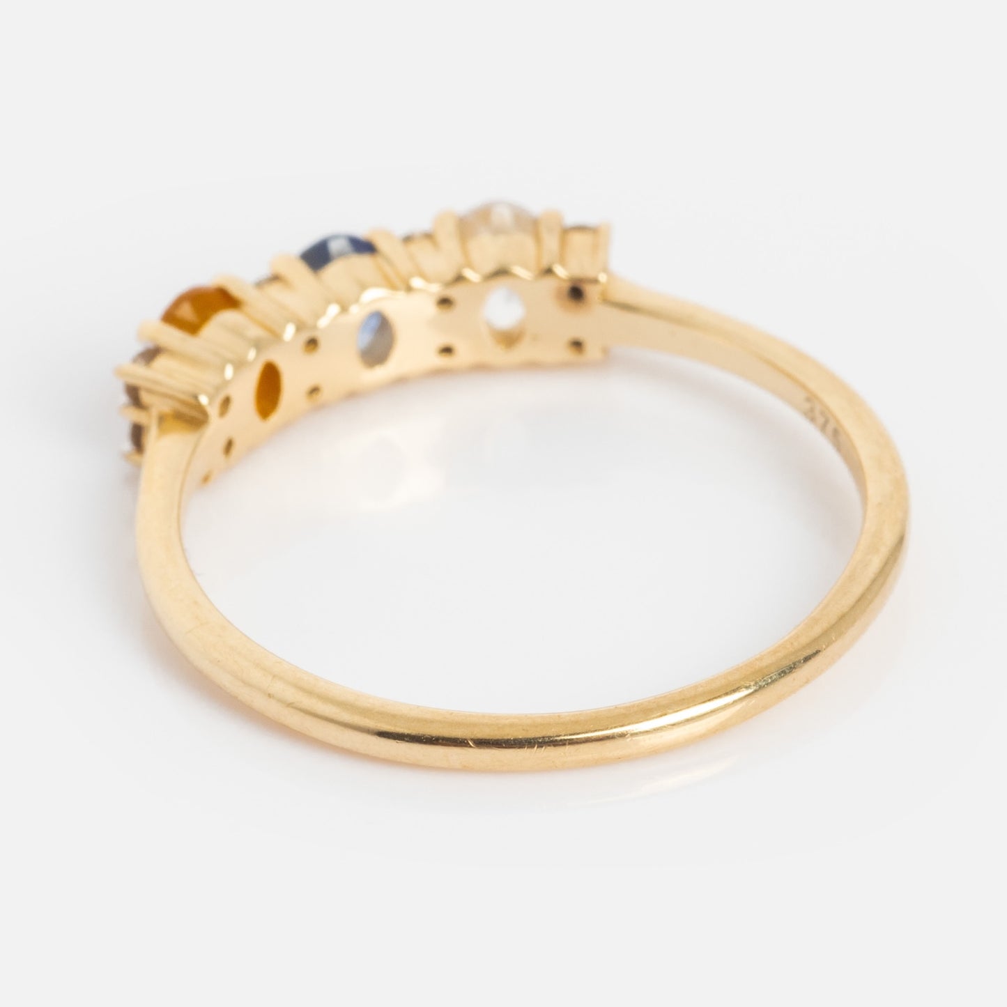 Customizable Acrostic Oval Gemstone Ring