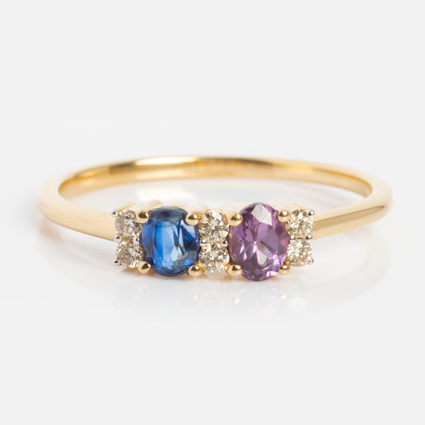 Customizable Acrostic Oval Gemstone Ring