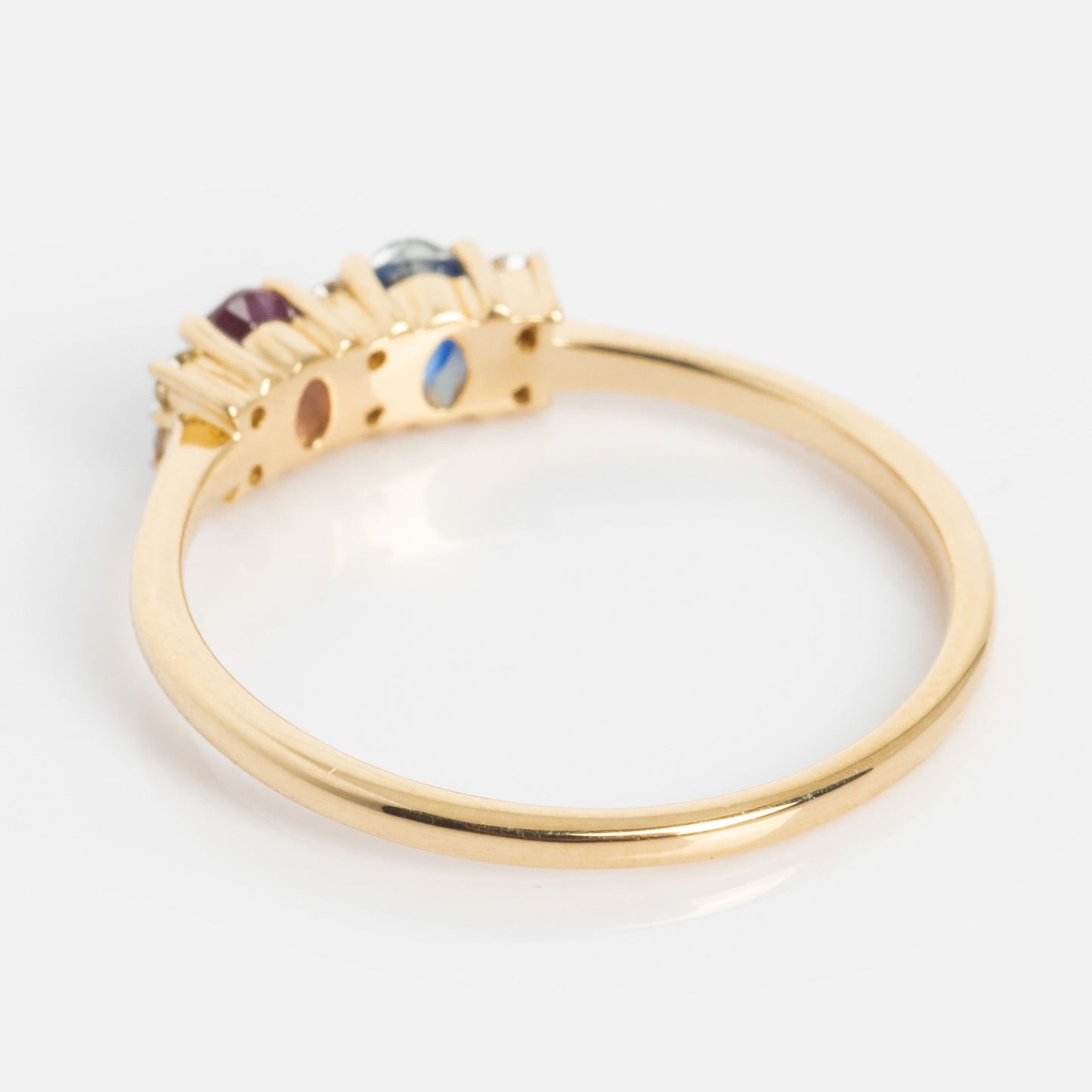 Customizable Acrostic Oval Gemstone Ring