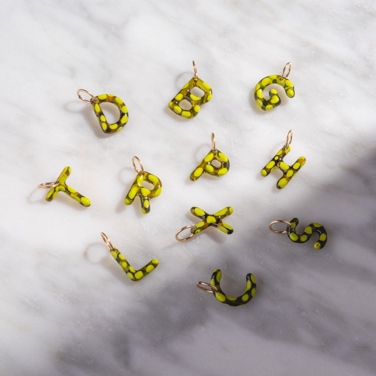 Jelly Pickle Letter Charm