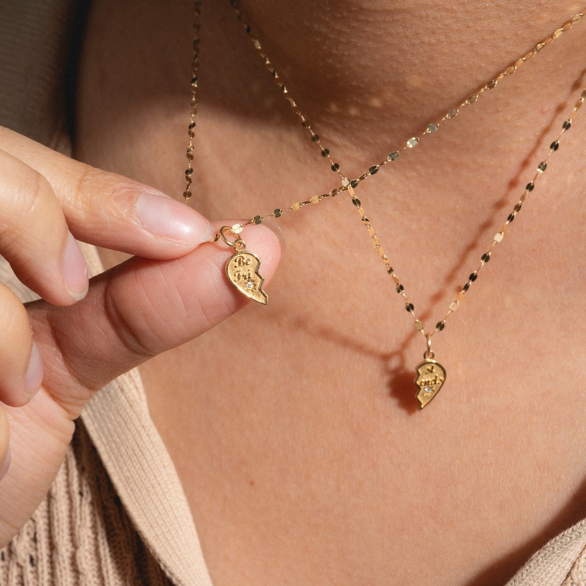 14k Best Friend Charm Set