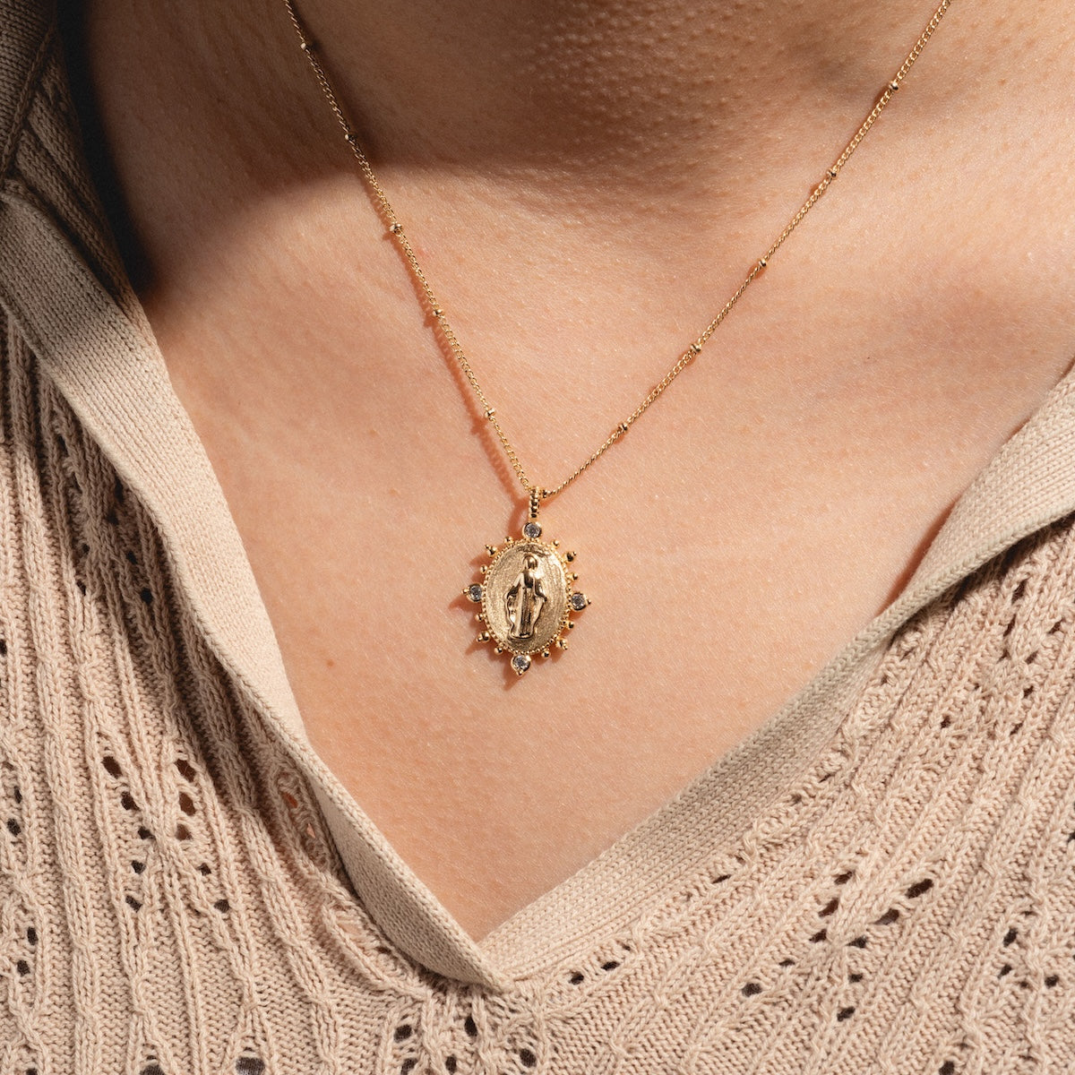 Lady Lourdes Pendant Necklace