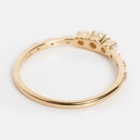 The Pearl Bangle Trio Set-Gold main image 1
