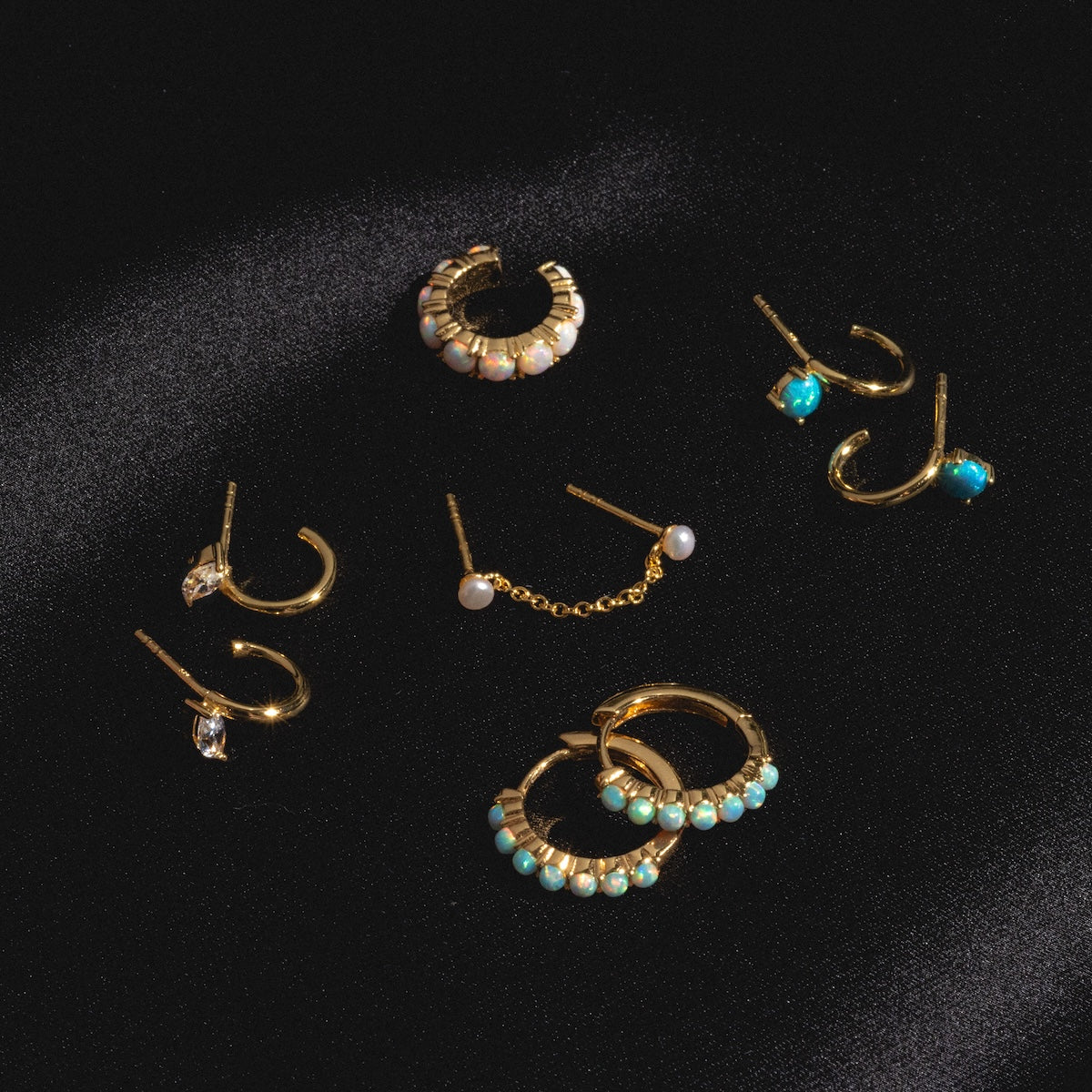 White Opal Ear Cuff