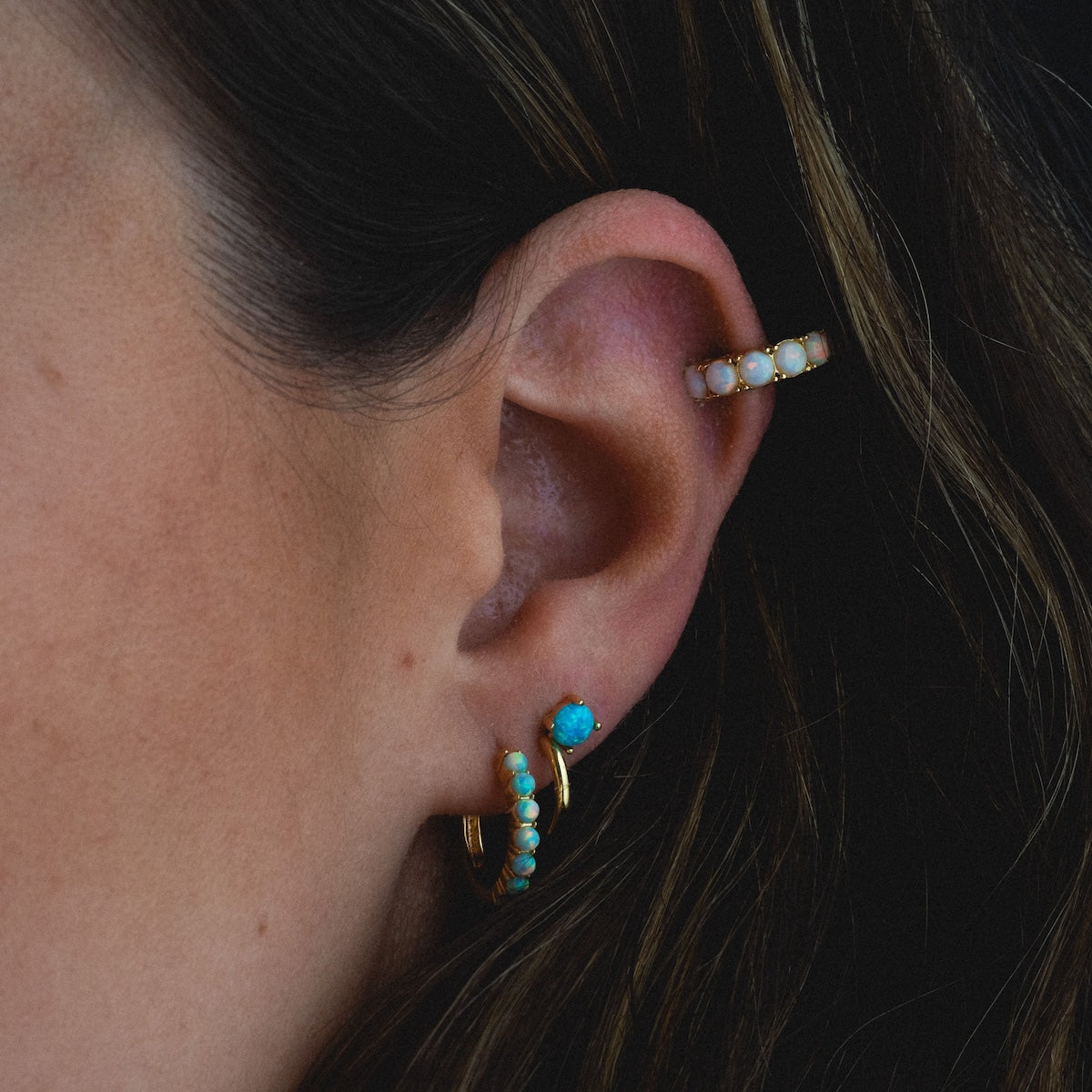 White Opal Ear Cuff