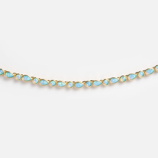 Isla Blue Opal Tennis Necklace