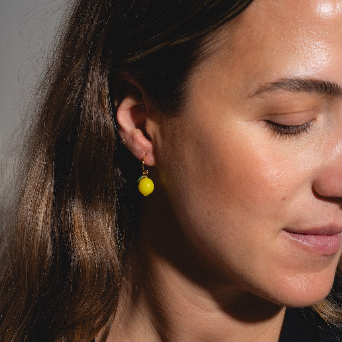 Lemon Zest Huggie Earrings