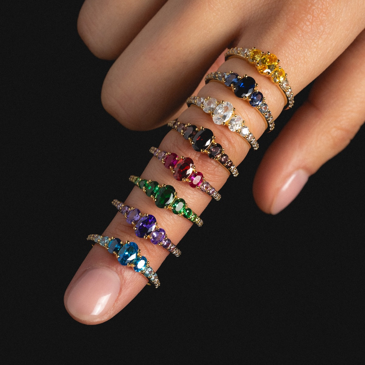 True Colors Classic Ombre Birthstone Ring Local Eclectic – local