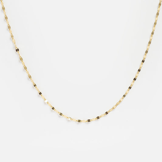 Solid Gold Italian Sparkle Link Chain