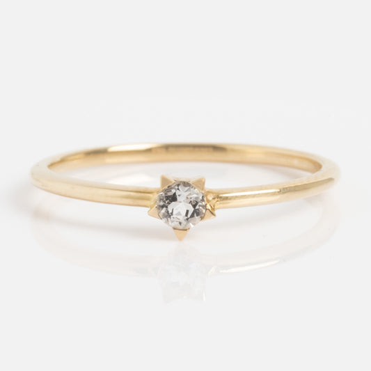Solid Gold Dainty Starlight Ring