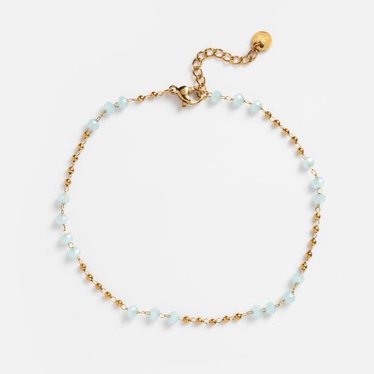 Blue and Gold Anklet