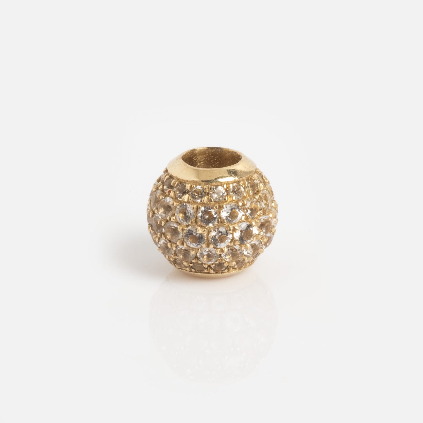 Solid Gold Spacer Charm for Customizable Charm Bracelet