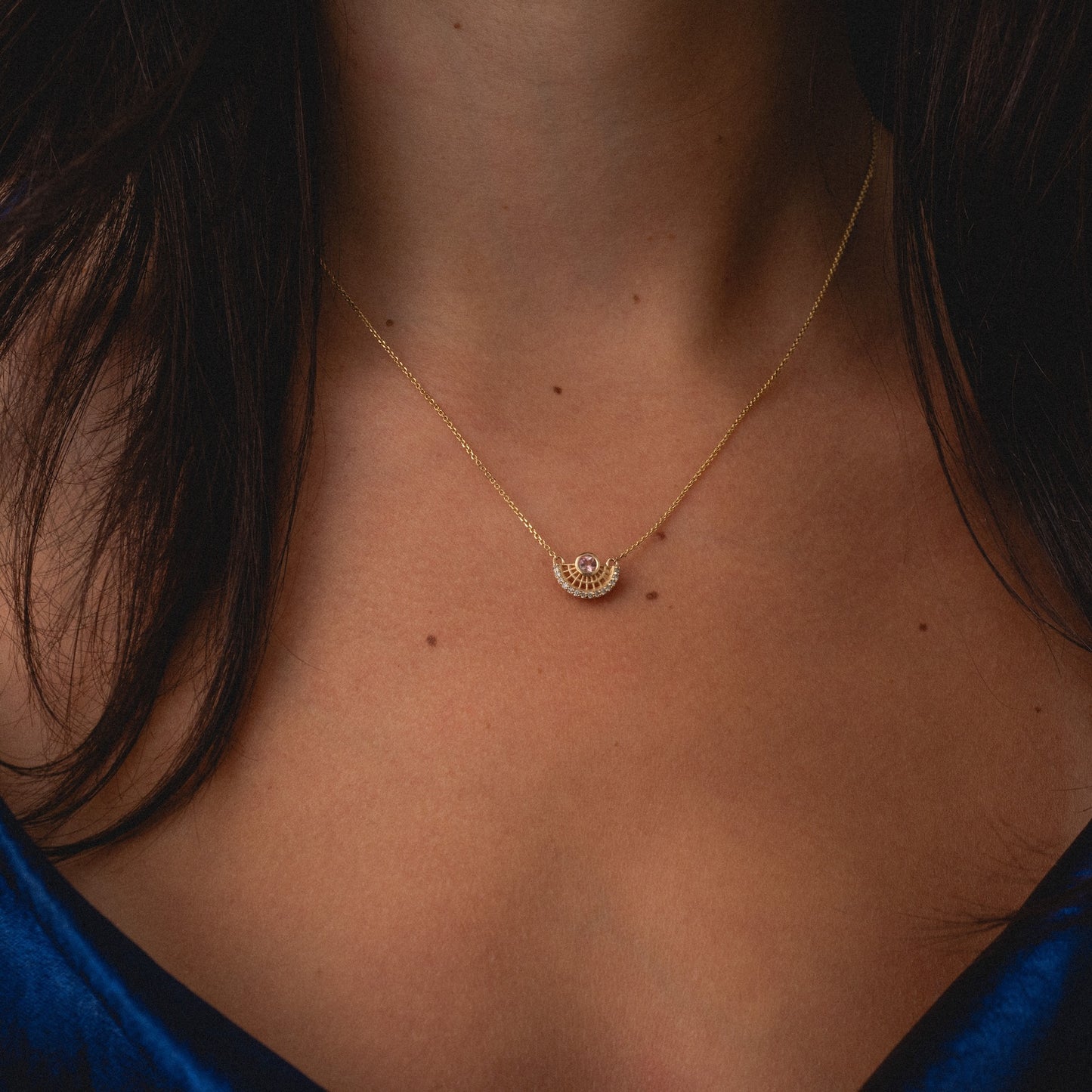 Tantallon Champagne Diamond Necklace