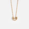 Solid Gold Perfect Start Charm Holder Necklace