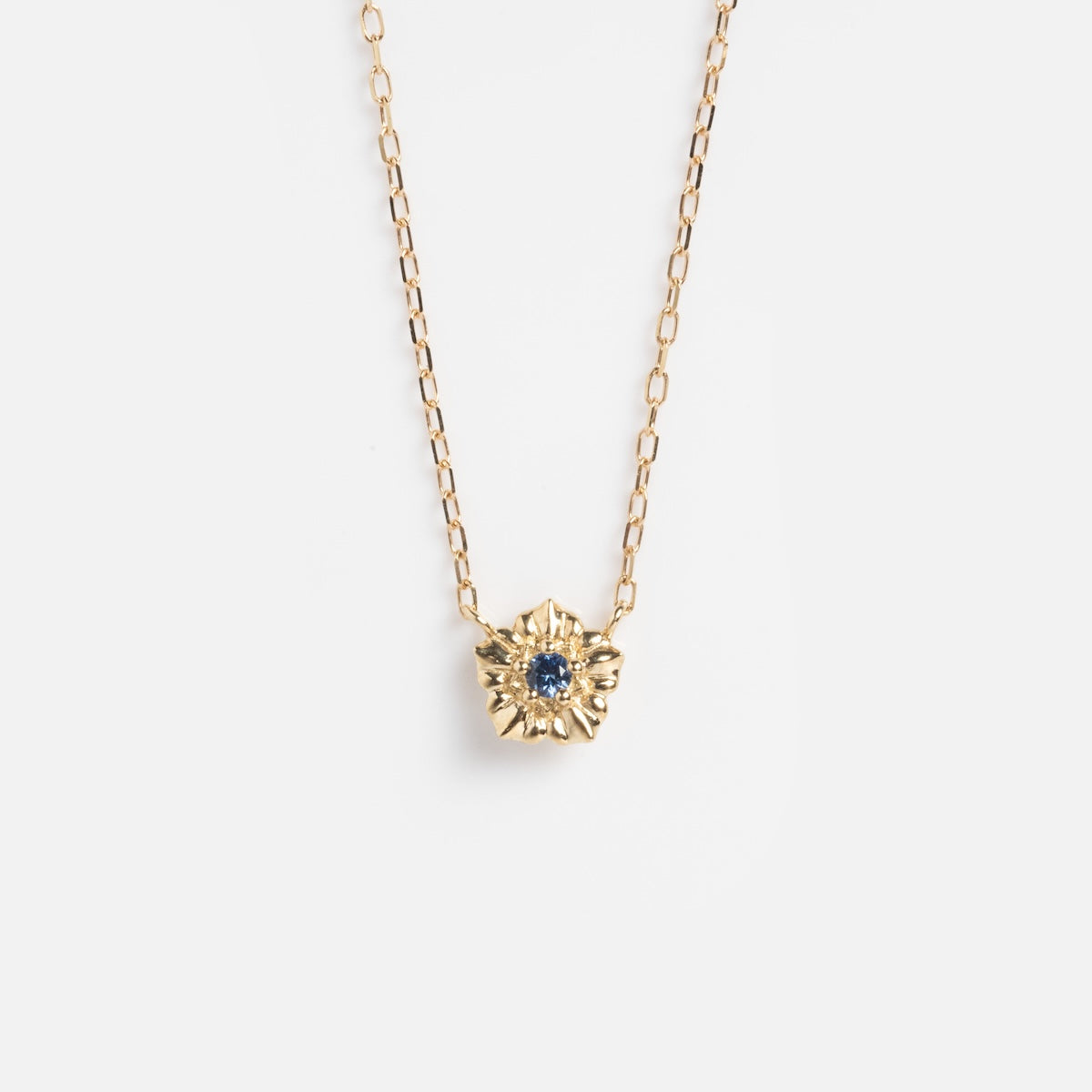 Solid Gold Birth Flower Bloom Necklace