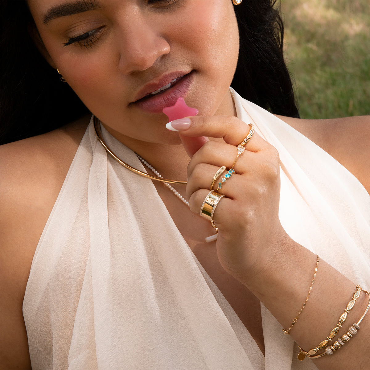Solid Gold Customizable Charm Bracelet