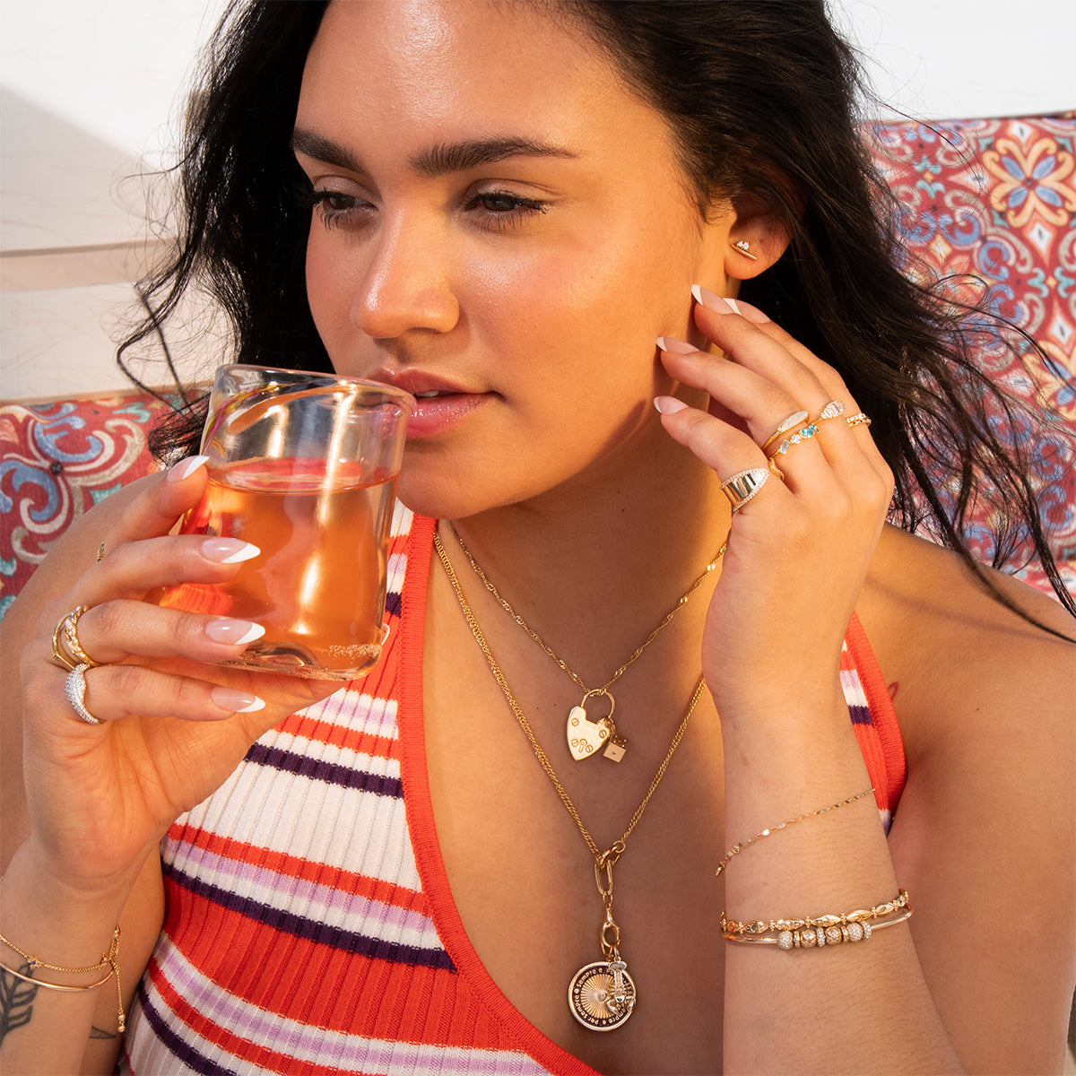Solid Gold Customizable Charm Bracelet
