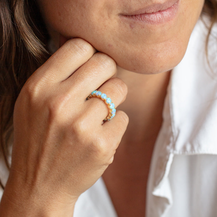 Grand Heiress Blue Opal Ring