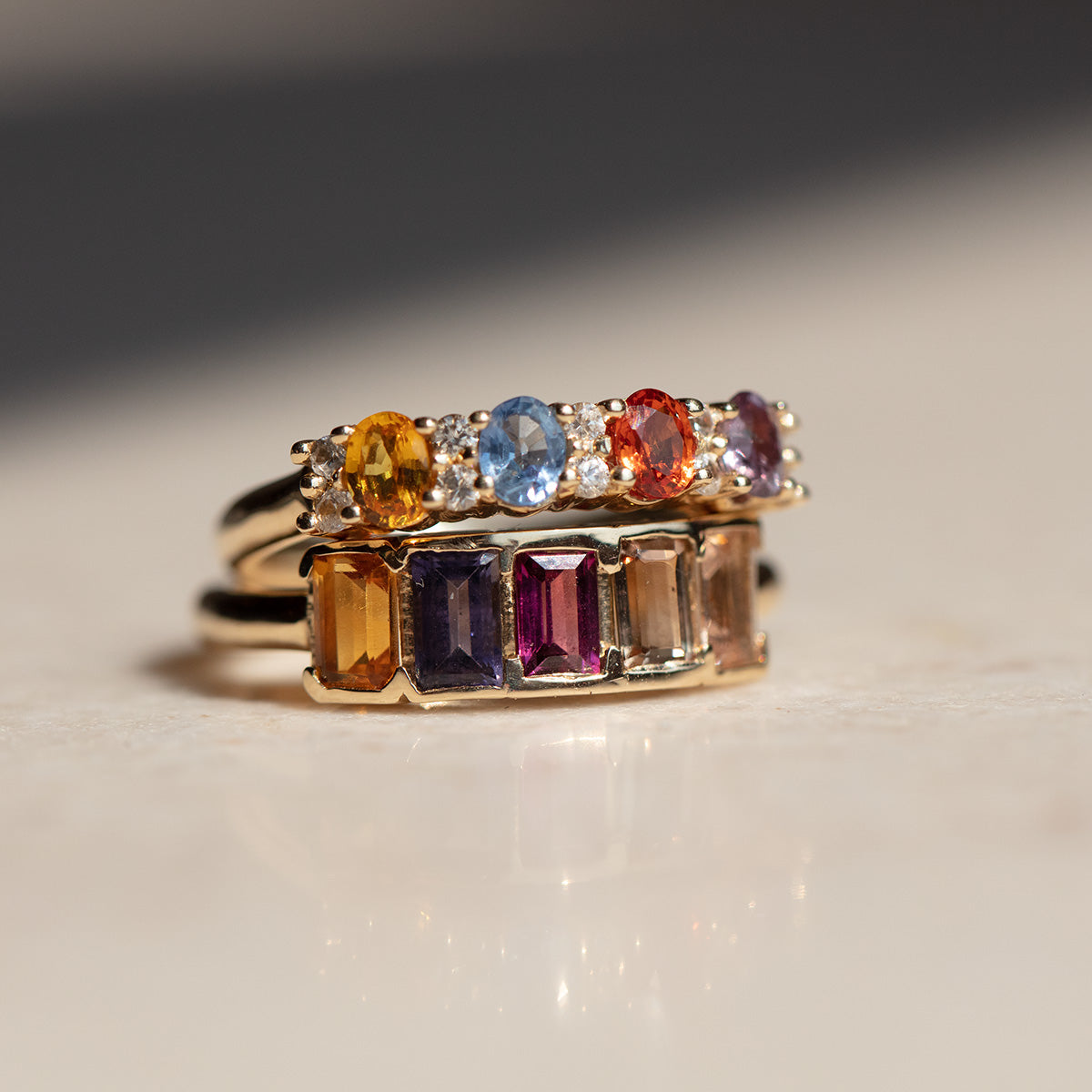Customizable Acrostic Baguette Gemstone Ring Design | Local Eclectic ...