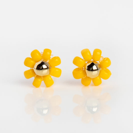 The Summer I Turned Pretty Yellow Daisy Beaded Stud Earrings