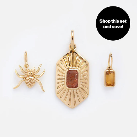 Solid Gold Charm Set For Creativity