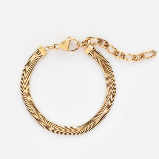 Thick Herringbone Chain Bracelet