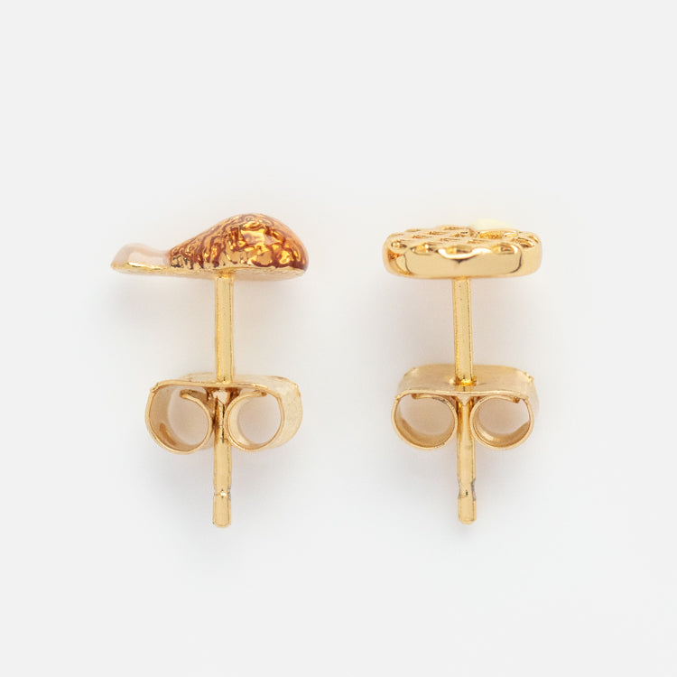 Chicken and Waffle Stud Earrings