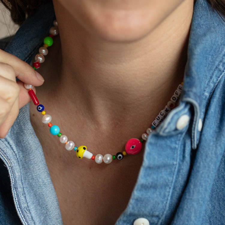 Handmade Beaded Eff Off Necklace Local Eclectic – local eclectic