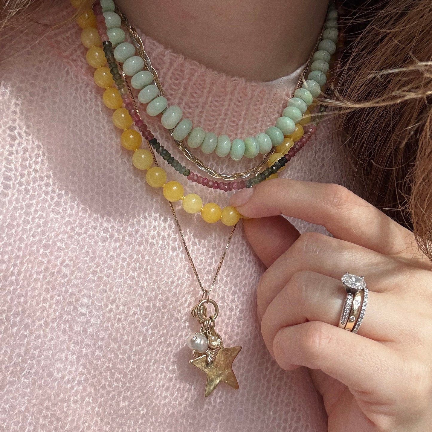 Beaded Gemstone Necklace