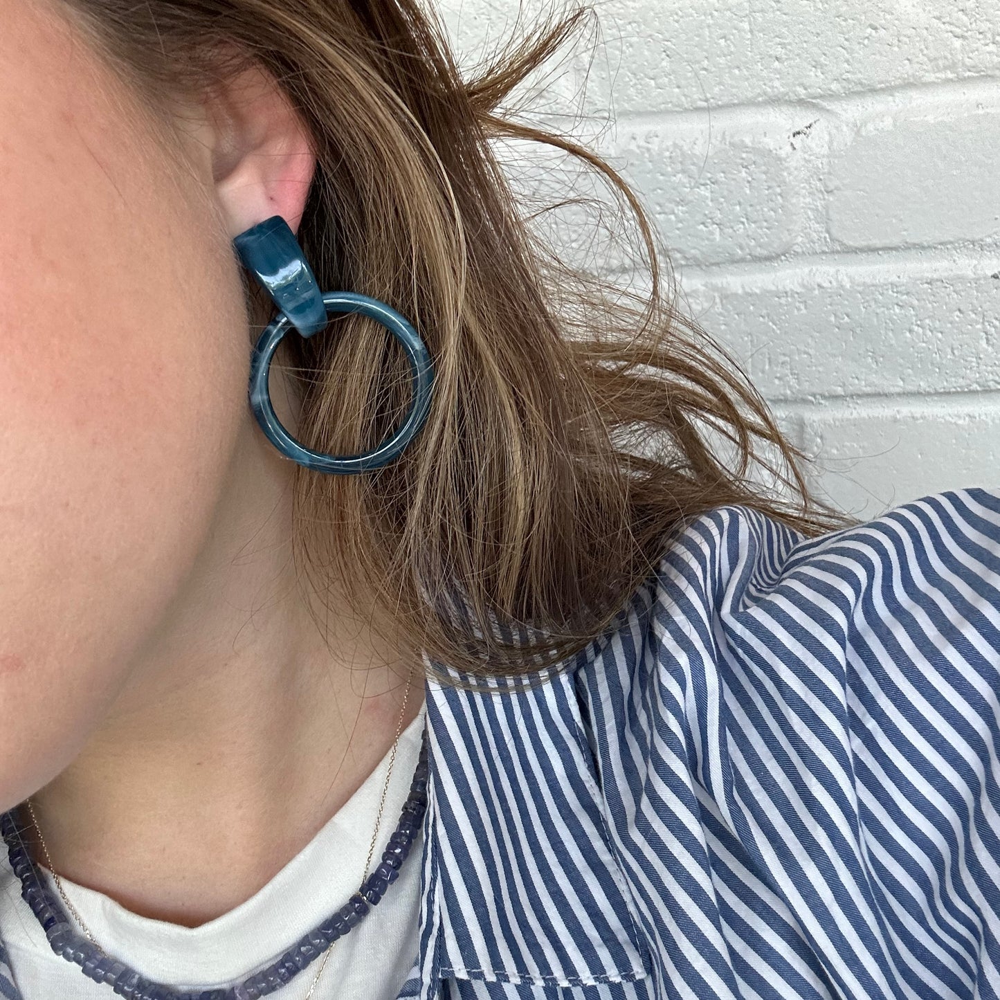 Limited Edition 10th Birthday Milly Hoops in Ocean Blue