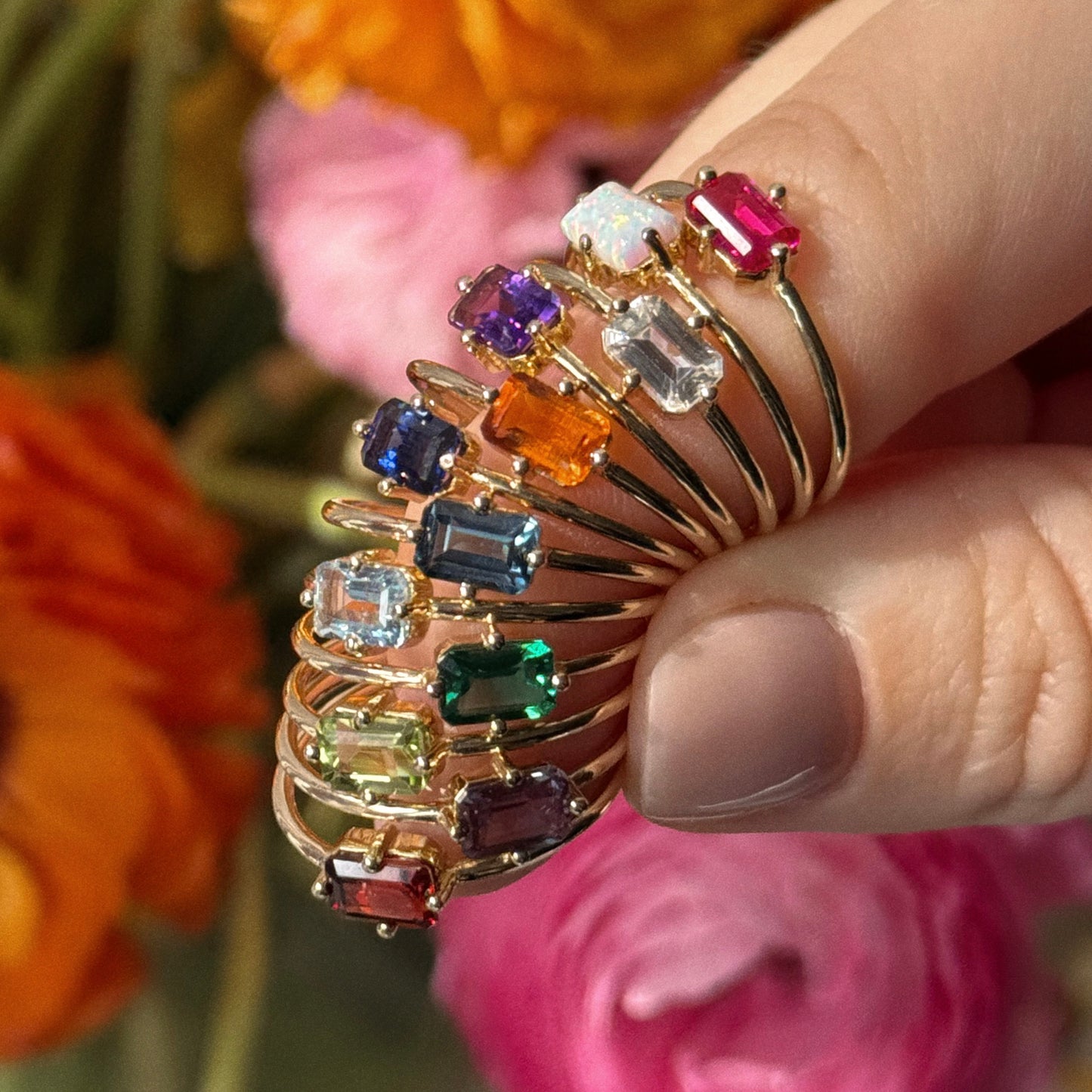 14k Mod Love Birthstone Ring