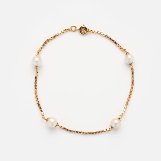 Vintage 14k Pearl Bracelet