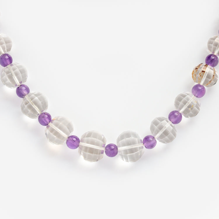 Vintage Beaded Amethyst Necklace