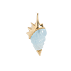 Solid Gold Under The Sea Charm-Blue Seashell