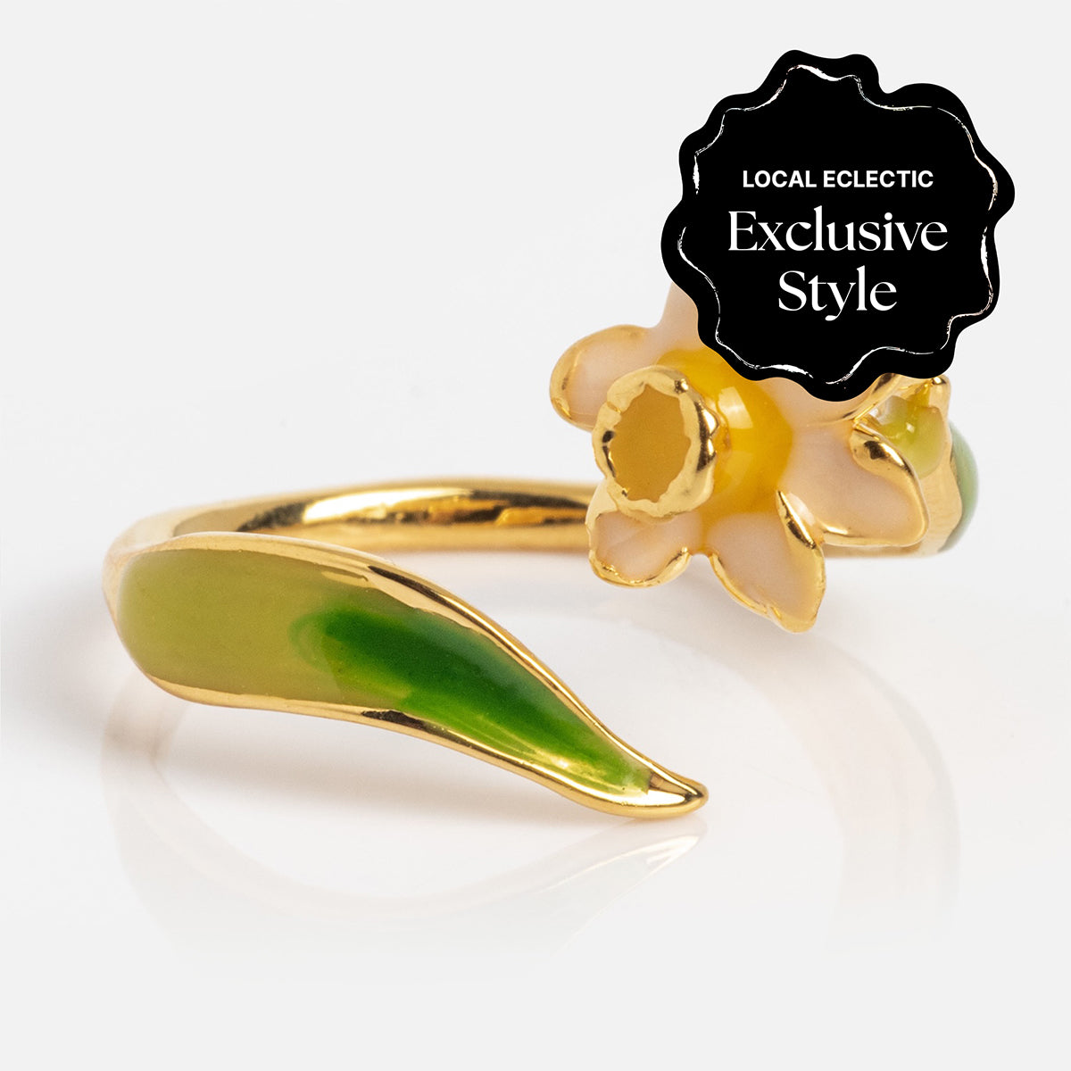 Blooming Color Adjustable Enamel Birth Flower Ring | Local