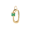 Add a Solid Gold Charm Clip-Emerald Carabiner Clip