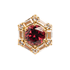 New! Vintage Inspired Pendants-Gilded Garnet