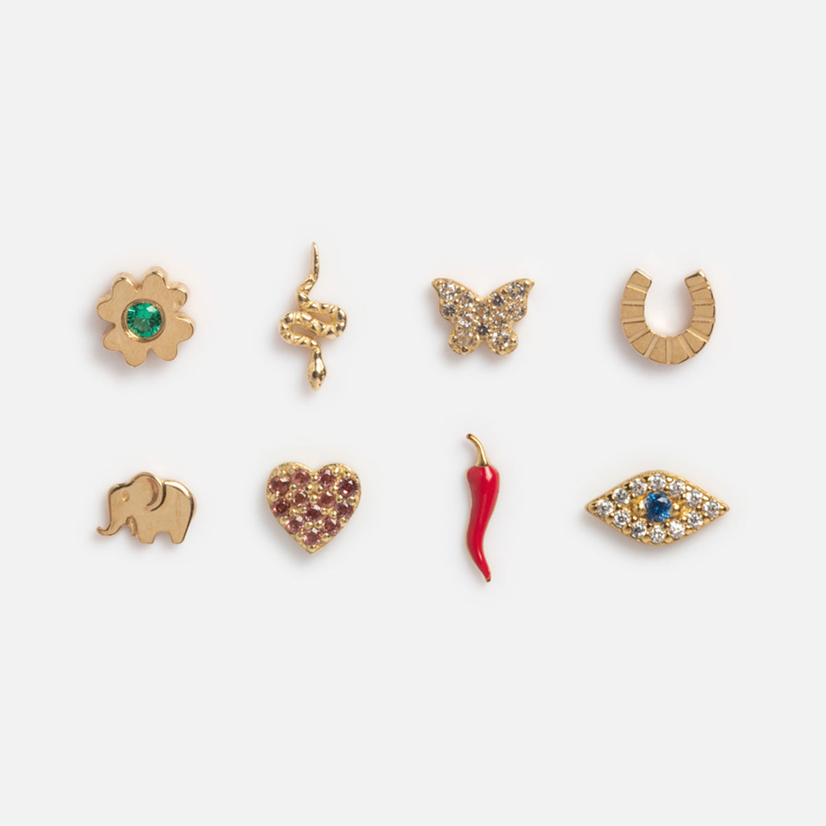 Solid Gold Tiny Lucky Charm for Glass Charm Locket