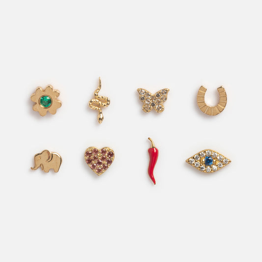 Solid Gold Tiny Lucky Charm for Glass Charm Locket