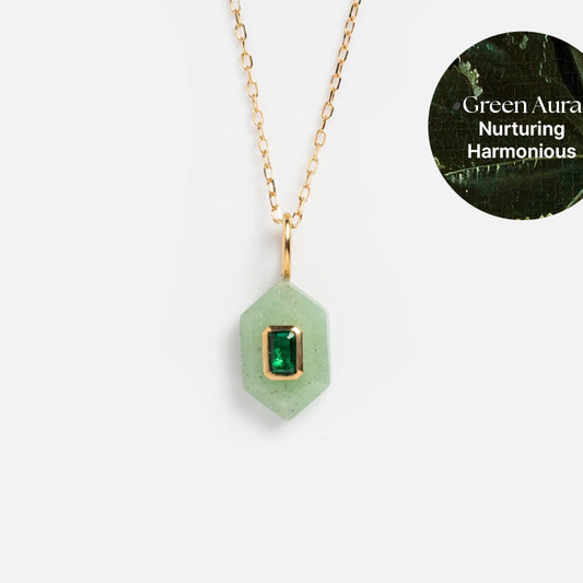 Solid Gold Aura Necklace