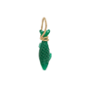 Solid Gold Under The Sea Charm-Green Fish