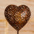 Solid Gold Changeable Crystal Locket Charm for Manifestation-Heart