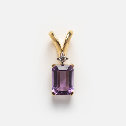 Solid Gold 2024 February Capsule Amethyst Baguette Charm