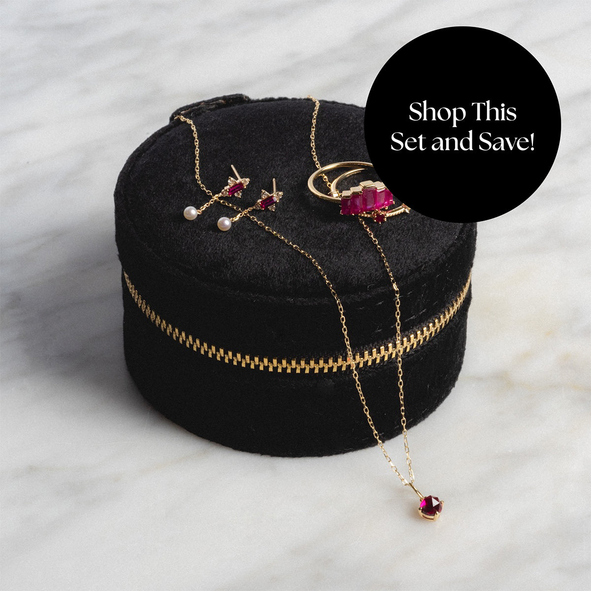 Solid Gold 2025 July Capsule Ruby Full Set with Free Gift