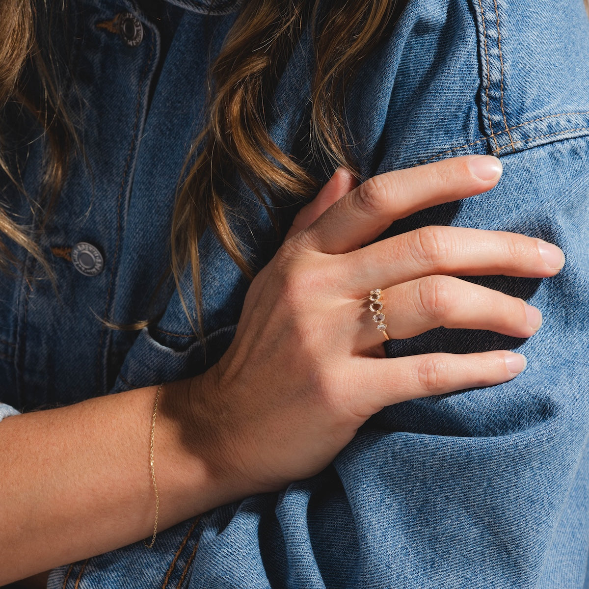 Nadine Ring with Rose Cut Diamonds
