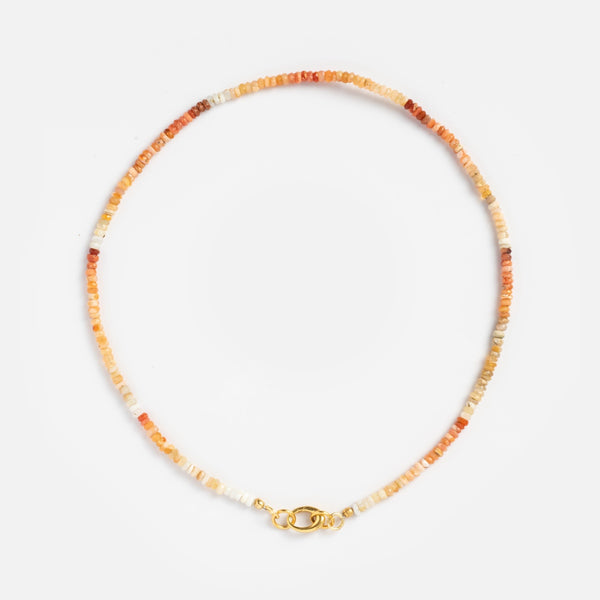 Mexican Fire Opal Gemstone Charm Holder Necklace Sample – local