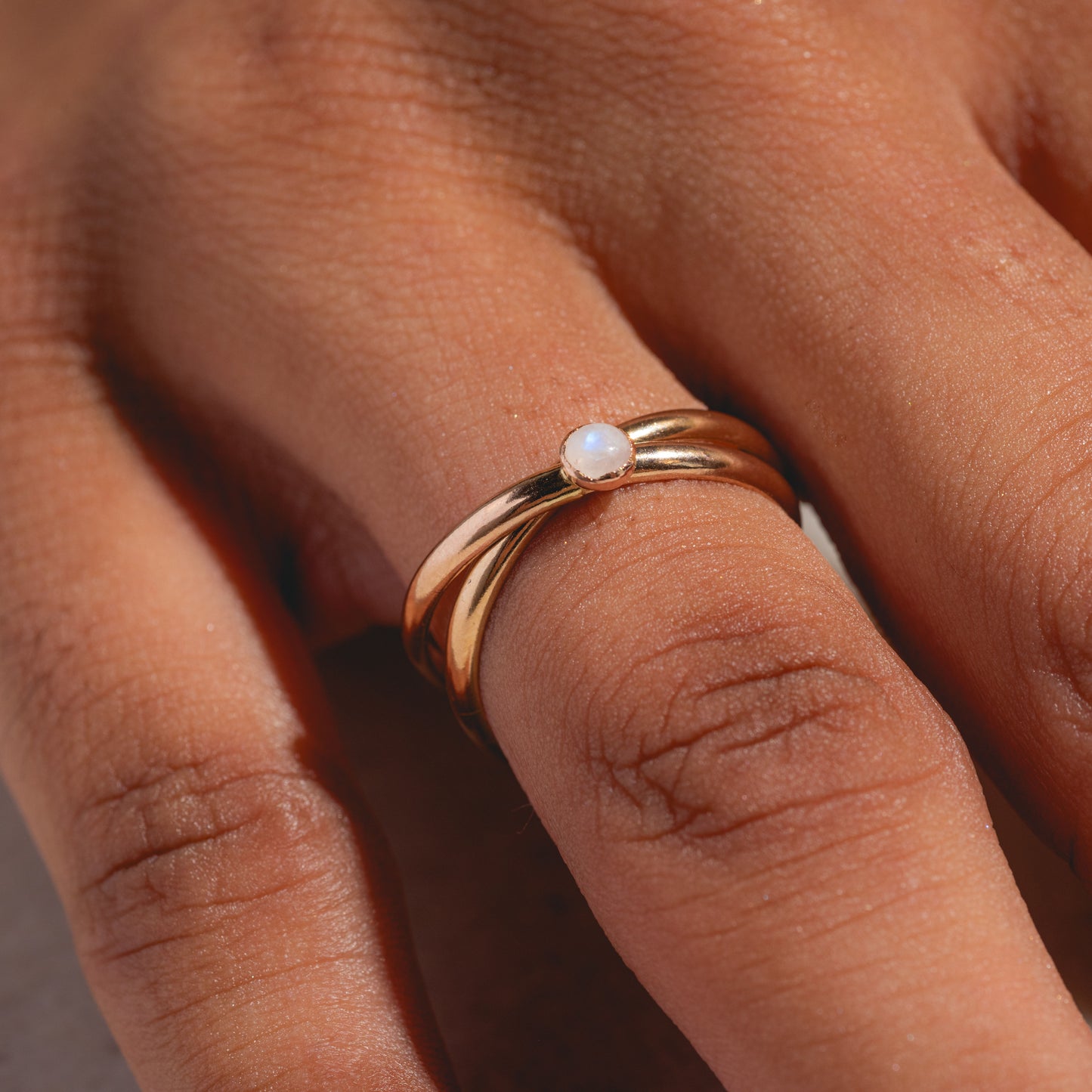 Gold Orbit Meditation Ring