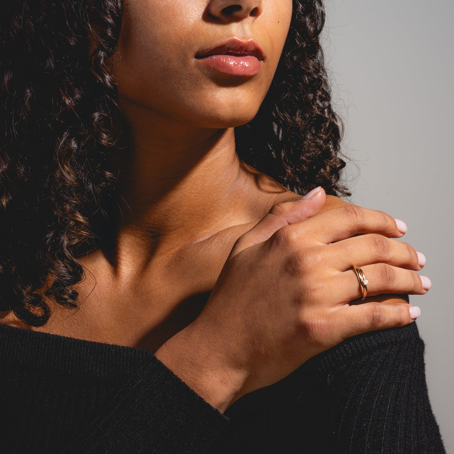 Gold Orbit Meditation Ring
