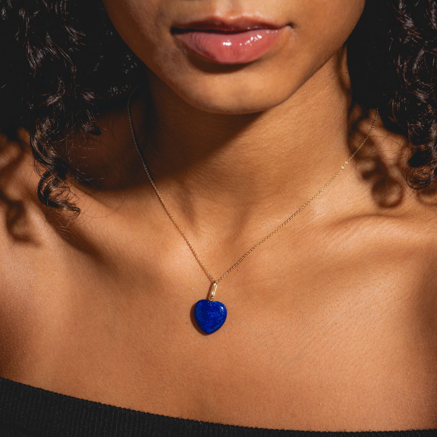 Gemma Lapis Heart Necklace